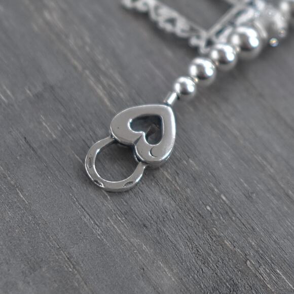 Sterling Silver Grandmother SAMUEL Name Bracelet Photo Frame Charm Toggle 925 - Picture 5 of 9